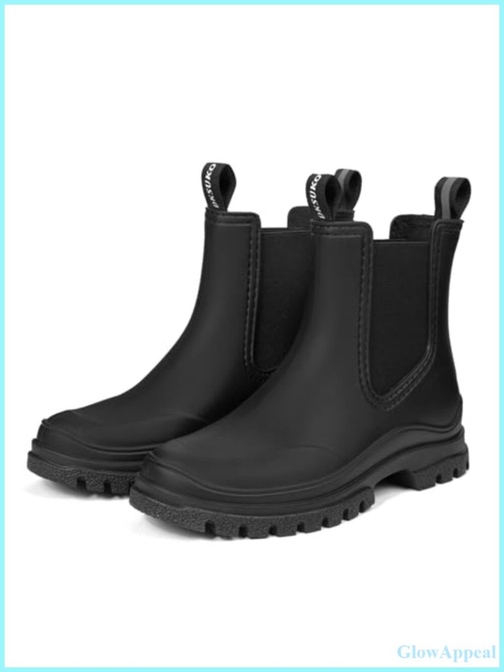 Waterproof Natural Rubber Chelsea Ankle Rain Boots Slip-On Garden Shoes